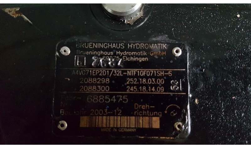 Hydraulika Brueninghaus Hydromatik A4VG71EP2D1/32L - Drive pump/Fahrpumpe/Rijpomp: obrázok 5