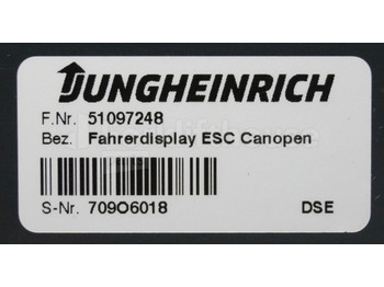 Palubná doska pre Manipulačná technika Jungheinrich 51097248 Display ESC canopen from ESE320 year 2017 sn. 709O6018: obrázok 3