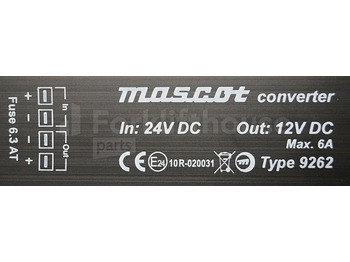 Elektrický systém pre Manipulačná technika Mascot 9262 Converter type 9262  24v DC in 12v DC out max 6A: obrázok 3