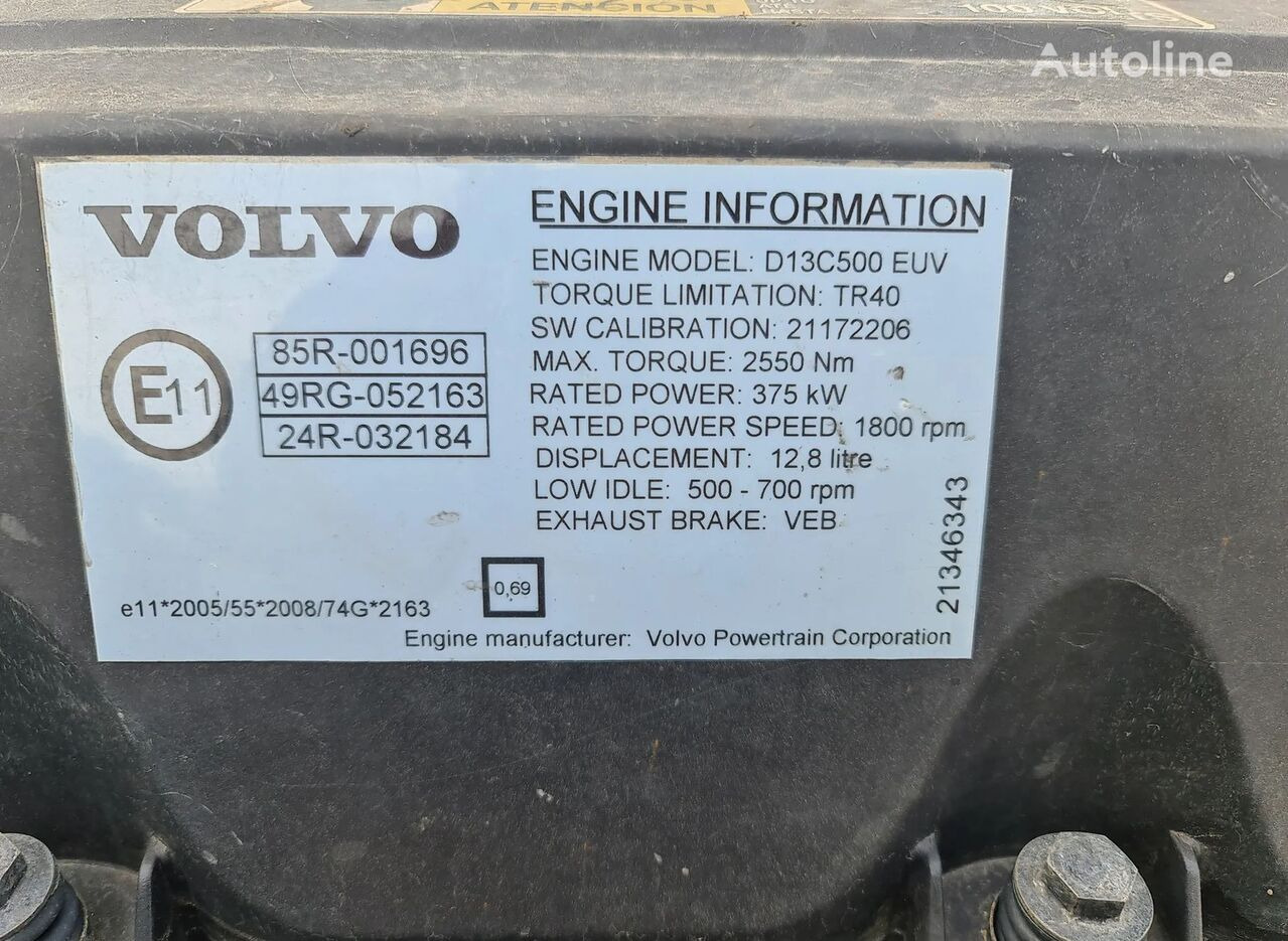 Motor pre Nákladné auto Volvo D13C500 EEV EUV   Volvo FH13 truck: obrázok 7