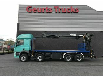 Valníkový/ Plošinový nákladný automobil, Auto s hydraulickou rukou DAF CF 460 8X4 + MKG HMK 401/kran/kraan/Montagekran/: obrázok 1
