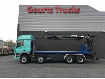 Valníkový/ Plošinový nákladný automobil DAF CF 85 460 8X4 + MKG HMK 401 H KRAAN: obrázok 1