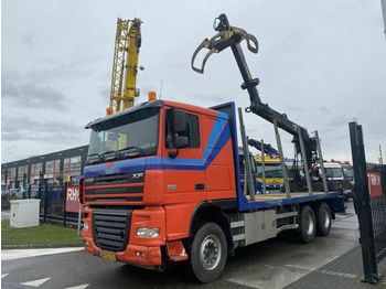 Valníkový/ Plošinový nákladný automobil, Auto s hydraulickou rukou DAF XF 105.510 6X4 MANUAL EURO 5 + JONSERED 1020: obrázok 1