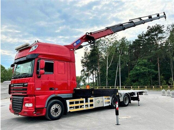 Valníkový/ Plošinový nákladný automobil, Auto s hydraulickou rukou DAF XF 105 6x2 HMF 4020 CRANE KRAN EURO 5: obrázok 1