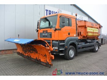 Hákový nosič kontajnerov MAN TGA 18.350 4x4 Winterdienst - Streuer + Schild