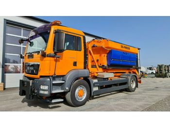 Hákový nosič kontajnerov MAN TGS 18.320BL 4x4 H Palift Streuer Winterdienst