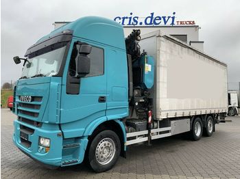 Plachtové nákladné vozidlo, Auto s hydraulickou rukou Iveco 260S45 Stralis 6x2 PM 22 SP | Reatrder | Euro 5: obrázok 1
