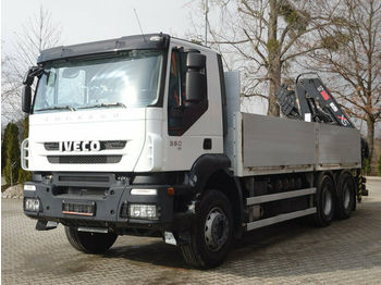 Valníkový/ Plošinový nákladný automobil, Auto s hydraulickou rukou Iveco TRAKKER 360 6x4 EURO5 Pritsche mit Kran Hiab: obrázok 1