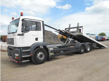 Valníkový/ Plošinový nákladný automobil na prepravu ťažké stroje MAN TGA 28.350: obrázok 1