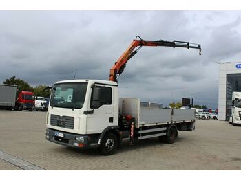 Valníkový/ Plošinový nákladný automobil, Auto s hydraulickou rukou MAN TGL 12.210, PALFINGER PK 8500: obrázok 1