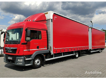 Plachtové nákladné vozidlo MAN TGL 12.250 E6 Tandem Zestaw Przejazdowy: obrázok 1