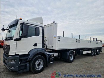 Valníkový/ Plošinový nákladný automobil MAN TGS 18.430 Baustoffzug inkl. Mitnahmestapler: obrázok 3