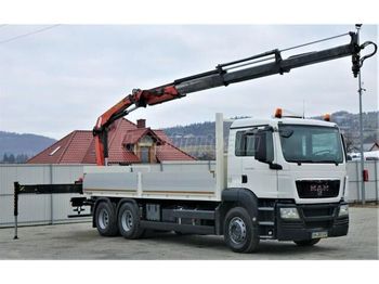 Valníkový/ Plošinový nákladný automobil, Auto s hydraulickou rukou MAN TGS 26.360 6x4 Darus: obrázok 1