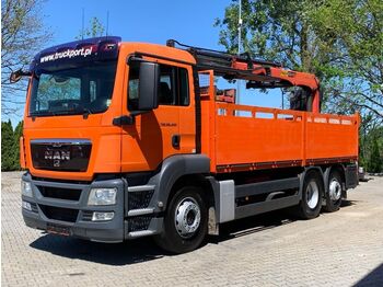 Valníkový/ Plošinový nákladný automobil, Auto s hydraulickou rukou MAN TGS 26.400 6x2 Pritsche Kran Palfinger PK 15001L: obrázok 1