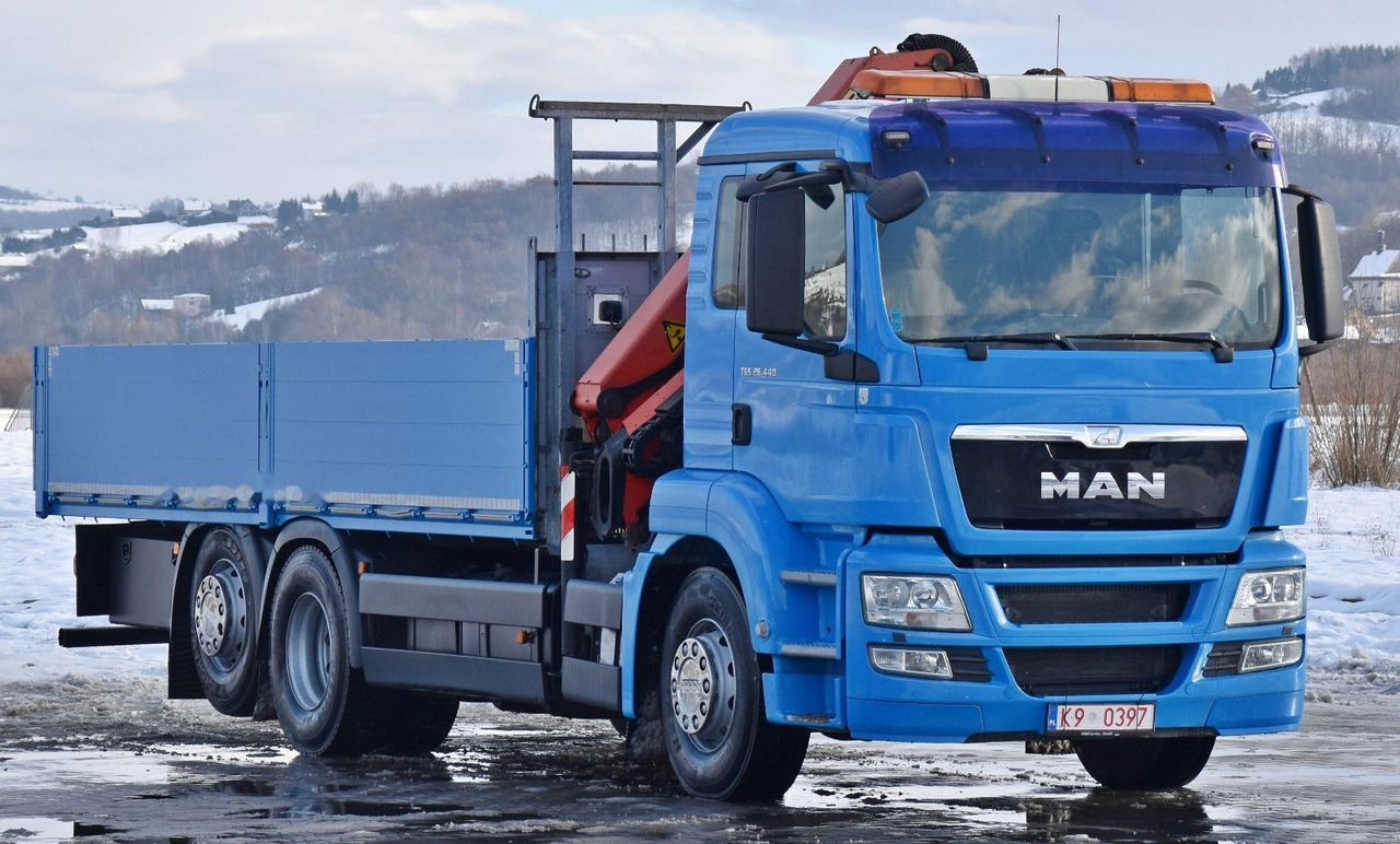 Valníkový/ Plošinový nákladný automobil, Auto s hydraulickou rukou MAN TGS 26.440: obrázok 3