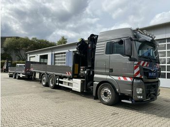 Valníkový/ Plošinový nákladný automobil MAN TGS 26.500 6x2 Pritsche Kran HIAB HIPRO 408 E-6: obrázok 1