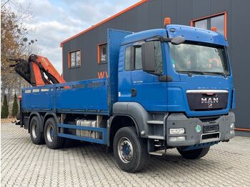 Valníkový/ Plošinový nákladný automobil MAN TGS 33.360 6x4 BB Pritsche Kran Palfinger: obrázok 1