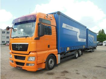Plachtové nákladné vozidlo MAN  TGX 26.440 JUMBO BDF+ANHÄNGER+4 x BDF AUFBAU: obrázok 1