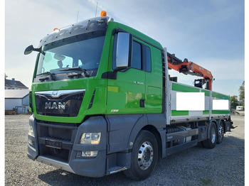 Valníkový/ Plošinový nákladný automobil, Auto s hydraulickou rukou MAN TGX 26.520 m Palfinger Kran PK20001 14,6m + Funkfernbedie: obrázok 1
