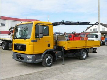 Valníkový/ Plošinový nákladný automobil MAN TG-L 7.180 4x2 BB Pritsche Kran Hiab: obrázok 1
