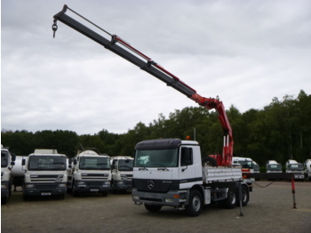 Valníkový/ Plošinový nákladný automobil Mercedes Actros 3348 K 6x4 + Fassi 330A.24: obrázok 1