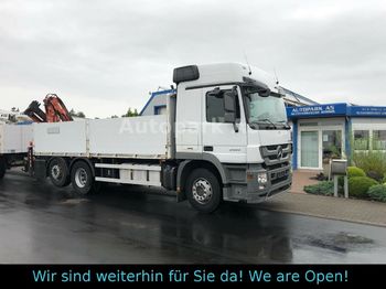 Valníkový/ Plošinový nákladný automobil Mercedes-Benz Actros 2544 L Pritsche Baustoff Kran Euro 5: obrázok 1
