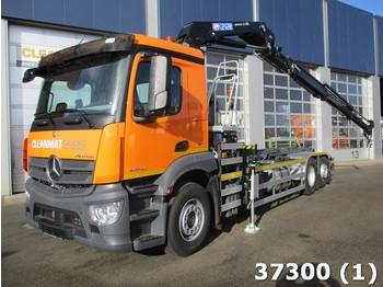 Hákový nosič kontajnerov Mercedes-Benz Antos 2540 HMF 21 ton/meter laadkraan: obrázok 1