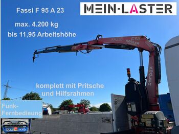 Valníkový/ Plošinový nákladný automobil, Auto s hydraulickou rukou Mercedes-Benz Fassi 95 A 23. 4.200 kg bis 11,95m Funk Pritsche: obrázok 1