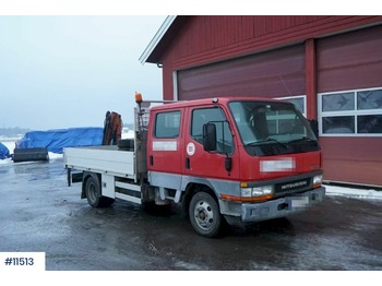 Valníkový/ Plošinový nákladný automobil, Auto s hydraulickou rukou Mitsubishi Canter: obrázok 1