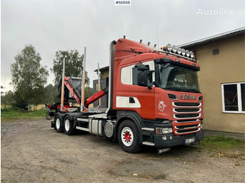 Scania R560 Timber Truck with trailer and crane - Nákladné vozidlo na prepravu dreva