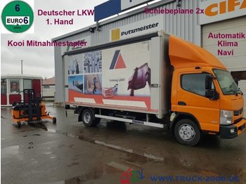 Nákladné vozidlo s posuvnou plachtou Mercedes-Benz Canter 8C18 Edscha 3.5t.NL Mitnahmestapler 1.5t.