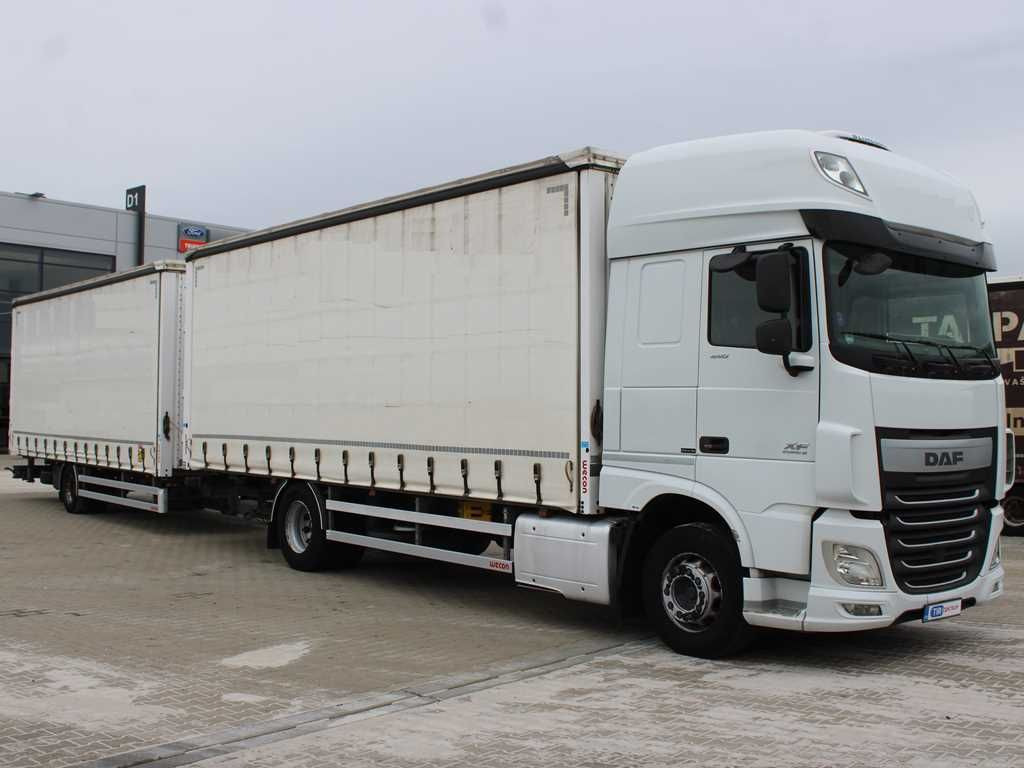 Plachtové nákladné vozidlo DAF XF 440 FA, EURO 6, SECONDARY AIR CONDITIONING