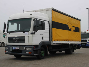 Plachtové nákladné vozidlo MAN TGL 12.210,EURO 3,TAIL LIFT,SIDEWALLS,PNEU 80% 
