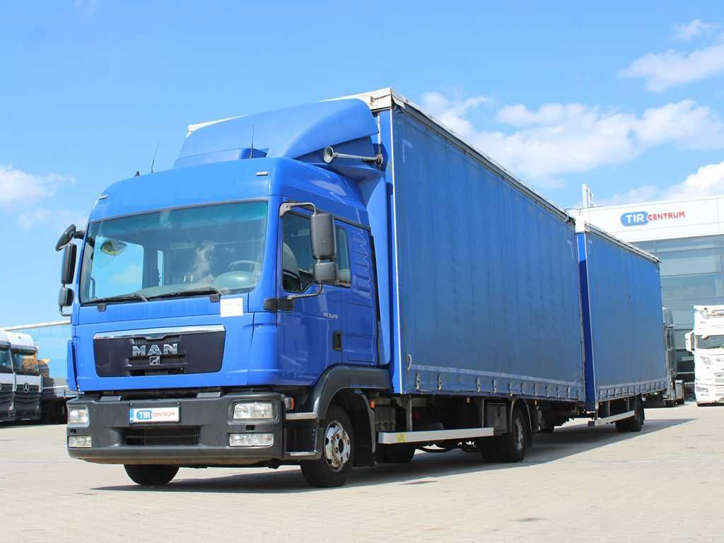 Plachtové nákladné vozidlo MAN TGL 8.220, EURO 5EEV, SECONDARY AIR CONDITIONING