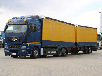 Plachtové nákladné vozidlo  MAN TGS 26.440, 6X2, EURO 5, LIFTING AXLE, TV