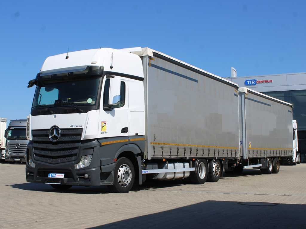 Plachtové nákladné vozidlo Mercedes-Benz Actros 2542, 6X2, EURO 6 + PANAV TV018H