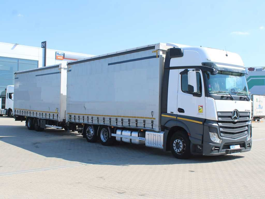 Plachtové nákladné vozidlo Mercedes-Benz Actros 2542, 6X2, EURO 6 + PANAV TV018H