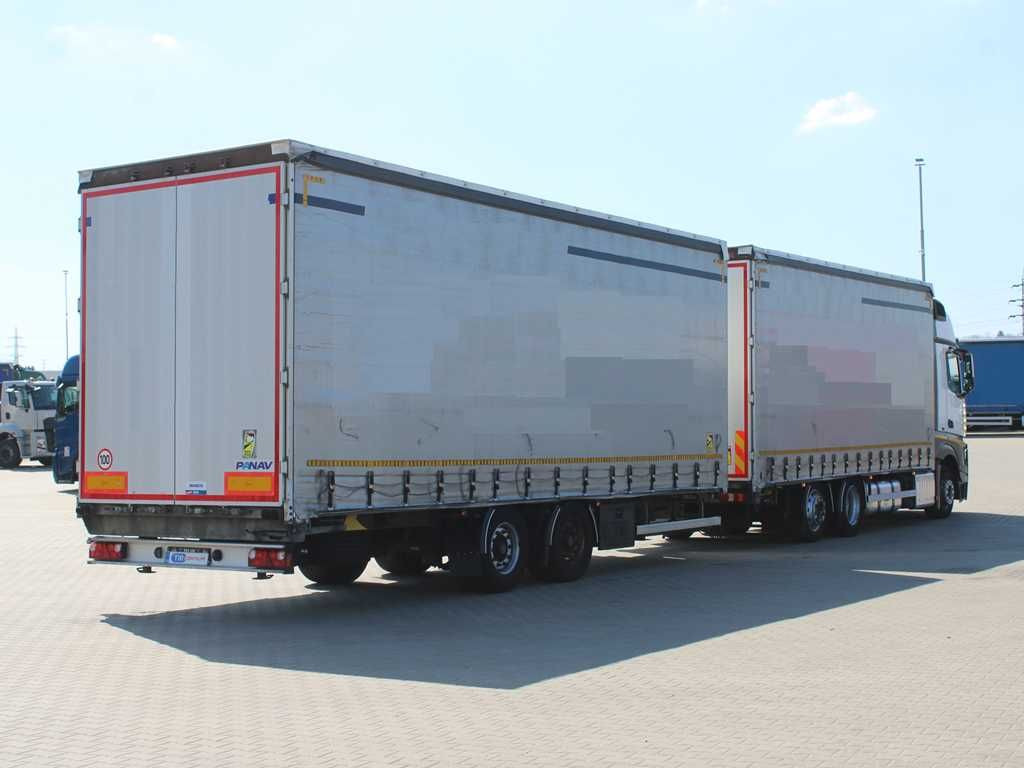 Plachtové nákladné vozidlo Mercedes-Benz Actros 2542, 6X2, EURO 6 + PANAV TV018H