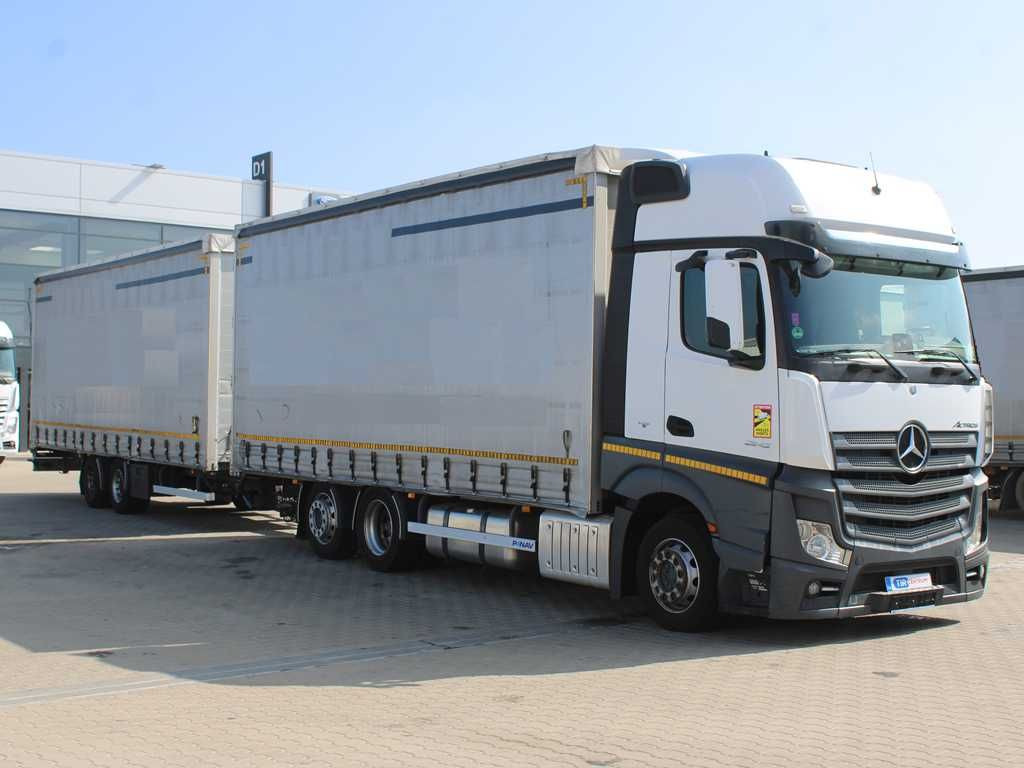 Plachtové nákladné vozidlo Mercedes-Benz Actros 2542, EURO 6, 6X2 + PANAV TV018M