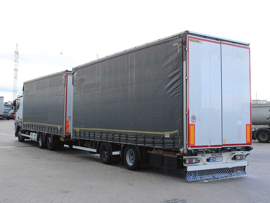 Plachtové nákladné vozidlo Mercedes-Benz Actros  2545, TRANZIT SET, LIFTING AXLE, EURO 6