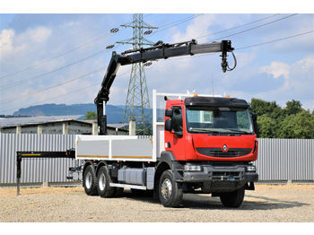 Valníkový/ Plošinový nákladný automobil, Auto s hydraulickou rukou Renault Kerax 370 DXI* HIAB 166 B-3 HIDUO+FUNK /6x4: obrázok 1