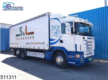 Plachtové nákladné vozidlo Scania 124 420 6x2, Manual, Retarder, Airco, Analoge tachograaf: obrázok 1