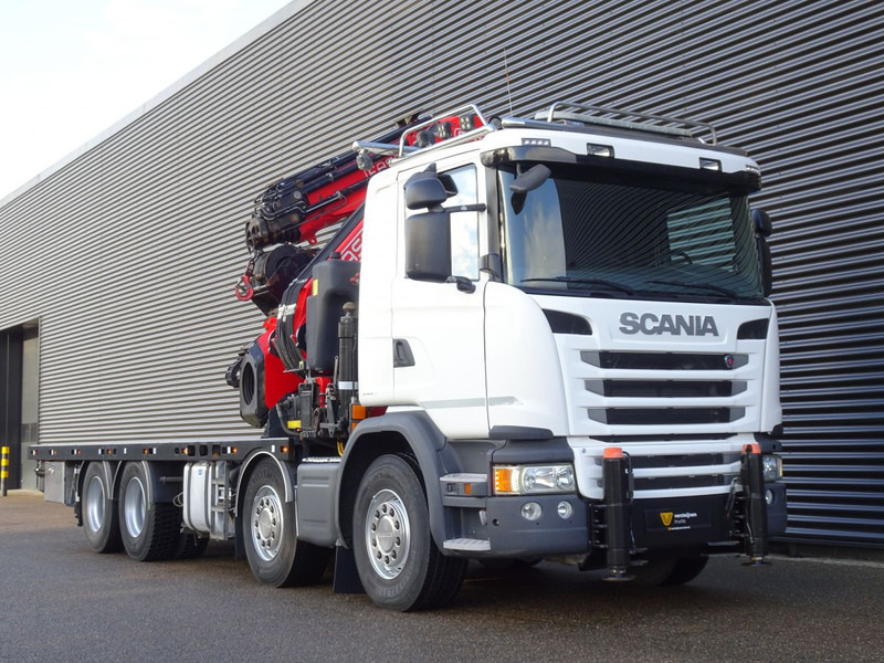 Valníkový/ Plošinový nákladný automobil, Auto s hydraulickou rukou Scania G450 / 8x2 / EURO 6 / FASSI 99TM / JIB / WINCH: obrázok 16