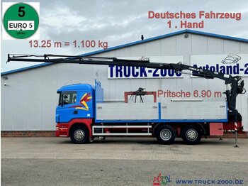 Valníkový/ Plošinový nákladný automobil, Auto s hydraulickou rukou Scania R400 Atlas Tirre 191L 9m=1,7t. 7m Ladefl. 1.Hand: obrázok 1