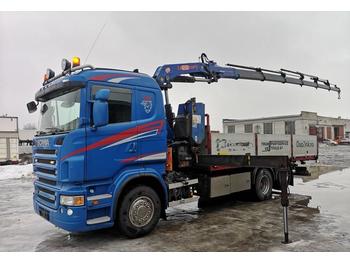 Valníkový/ Plošinový nákladný automobil, Auto s hydraulickou rukou Scania R500LB6X2*4HHA combi+crane PM22SP-7: obrázok 1