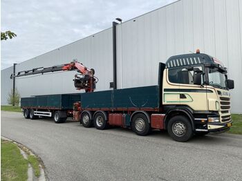 Valníkový/ Plošinový nákladný automobil, Auto s hydraulickou rukou Scania R560 V8 8X2 EURO 5 + FASSI F245A.2.26 + PACTON 3: obrázok 1