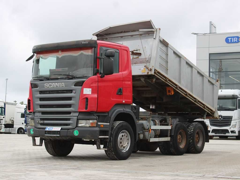 Sklápač Scania R 420 CB 6X4 ,THREE-SIDED,EURO 4,RETARDER,13m³
