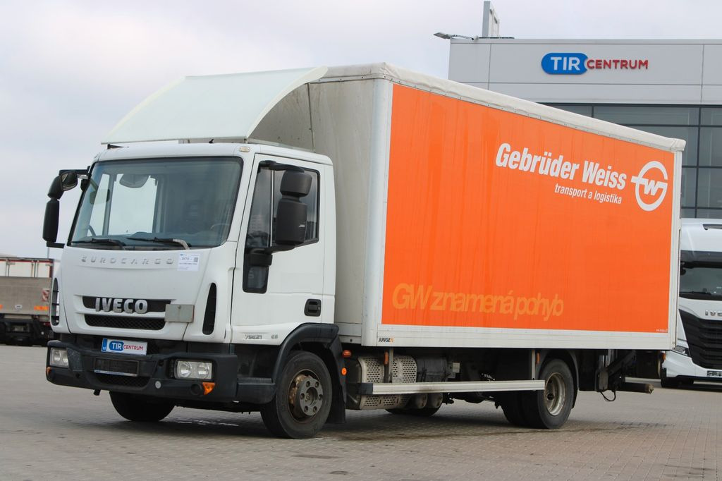 Skříňový nákladní auto Iveco EUROCARGO 75E21, HYDRAULIC LIFT, EURO 6