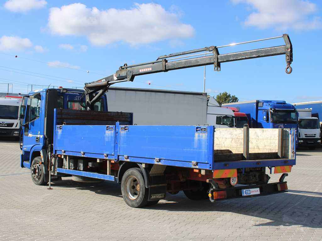 Valníkový/ Plošinový nákladný automobil Iveco EUROCARGO 100E17, EURO 3, HYDRAULIC ARM HIAB 035-2
