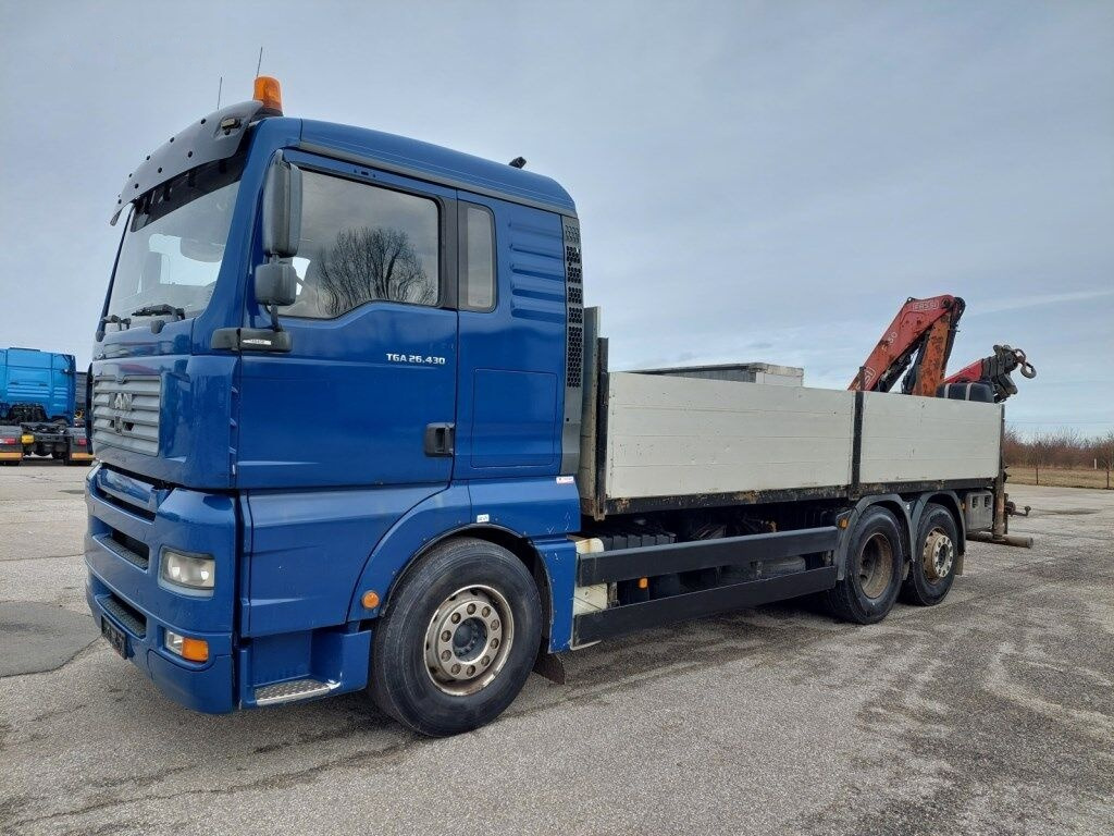 Valníkový/ Plošinový nákladný automobil MAN TGA 26.430 LL s HR FASSI F150A.23 6x2-2